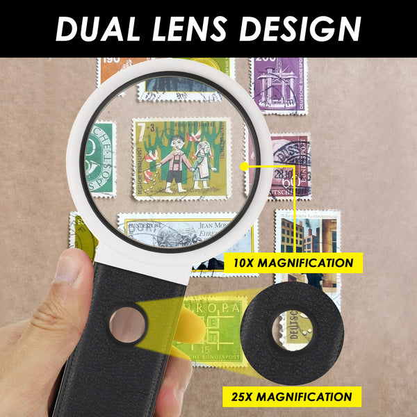 TK362PLUS Double Lens Magnifier 10x and 25x Magnification AC/DC Power –  Tekcoplus Ltd.