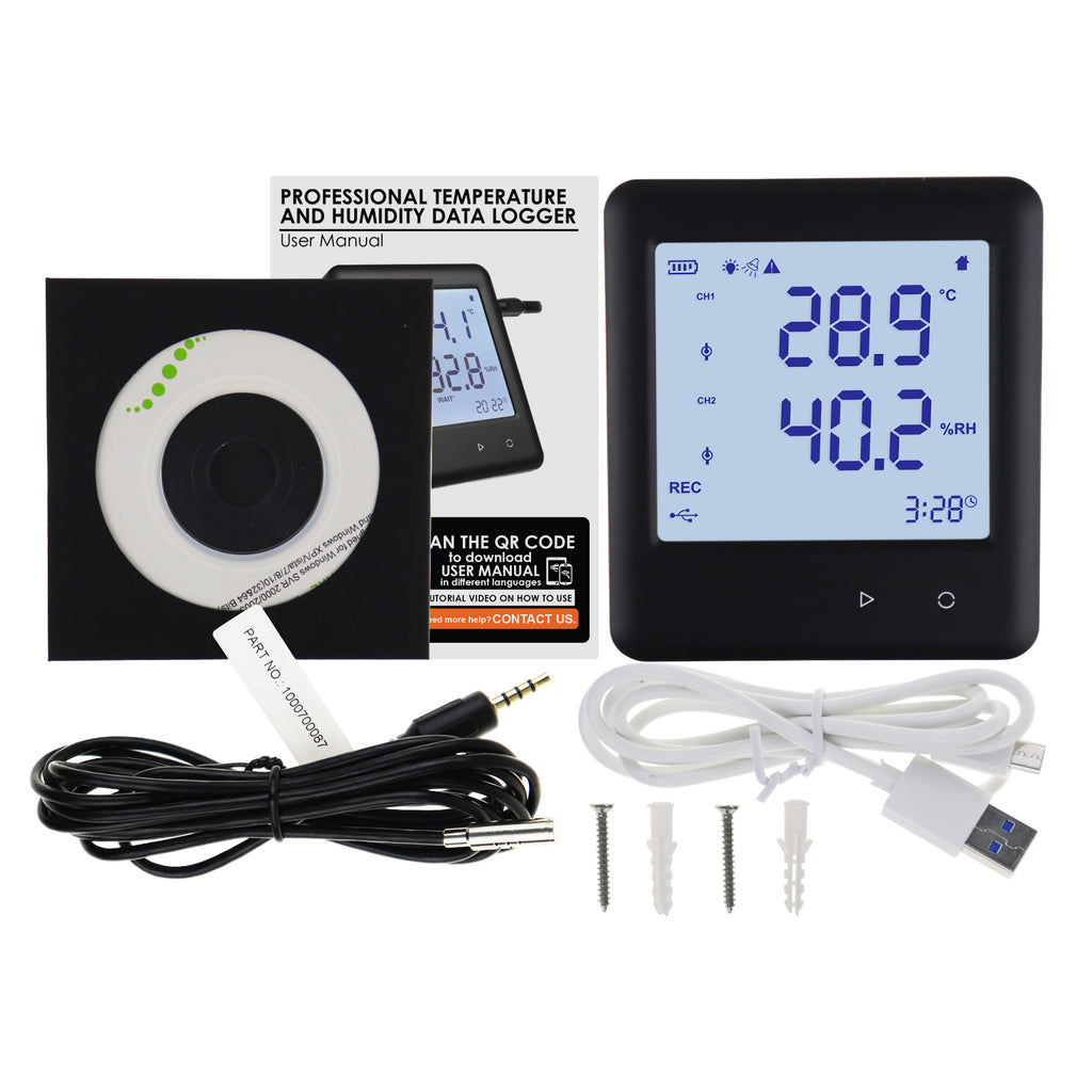 Temperature Data logger USB Thermometer Probe Waterproof Temp Recorder for  Win