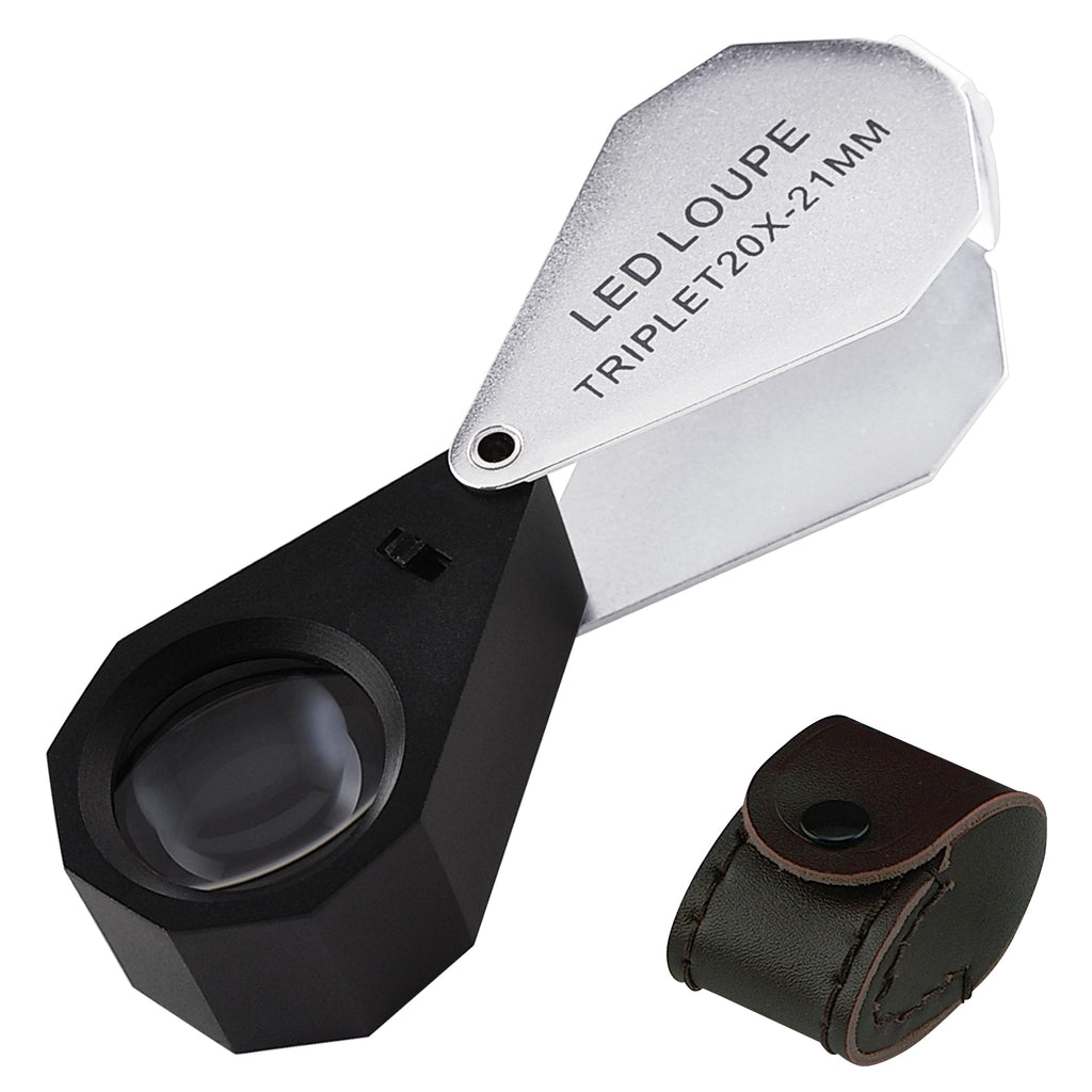 GSTK-783XX Optical Glass Magnifier 20x Magnification Magnifying LED Light  Jeweler Loupe Gemstone - Tekcoplus Ltd.