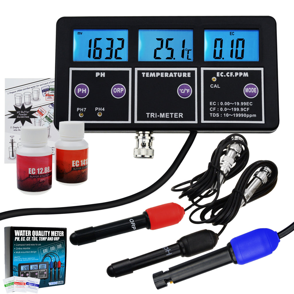 Professional 3 in 1 pH/EC/TEMP Meter Water Detector Multi
