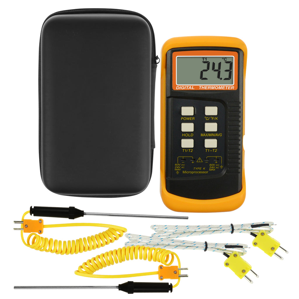 Digital Scientific K-type Thermocouple Thermometer With 2