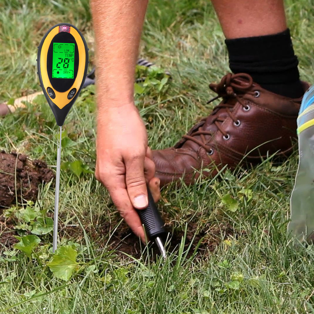 Plant Earth Soil Meter 4 In1 PH Moisture Light Thermometer Temperature  Sunlight Tester For Gardening Farming Measure Tool