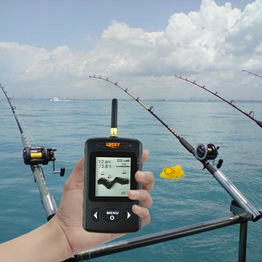 FFW-718BLK Lucky Wireless Fish Finder Locator with 45m (135ft