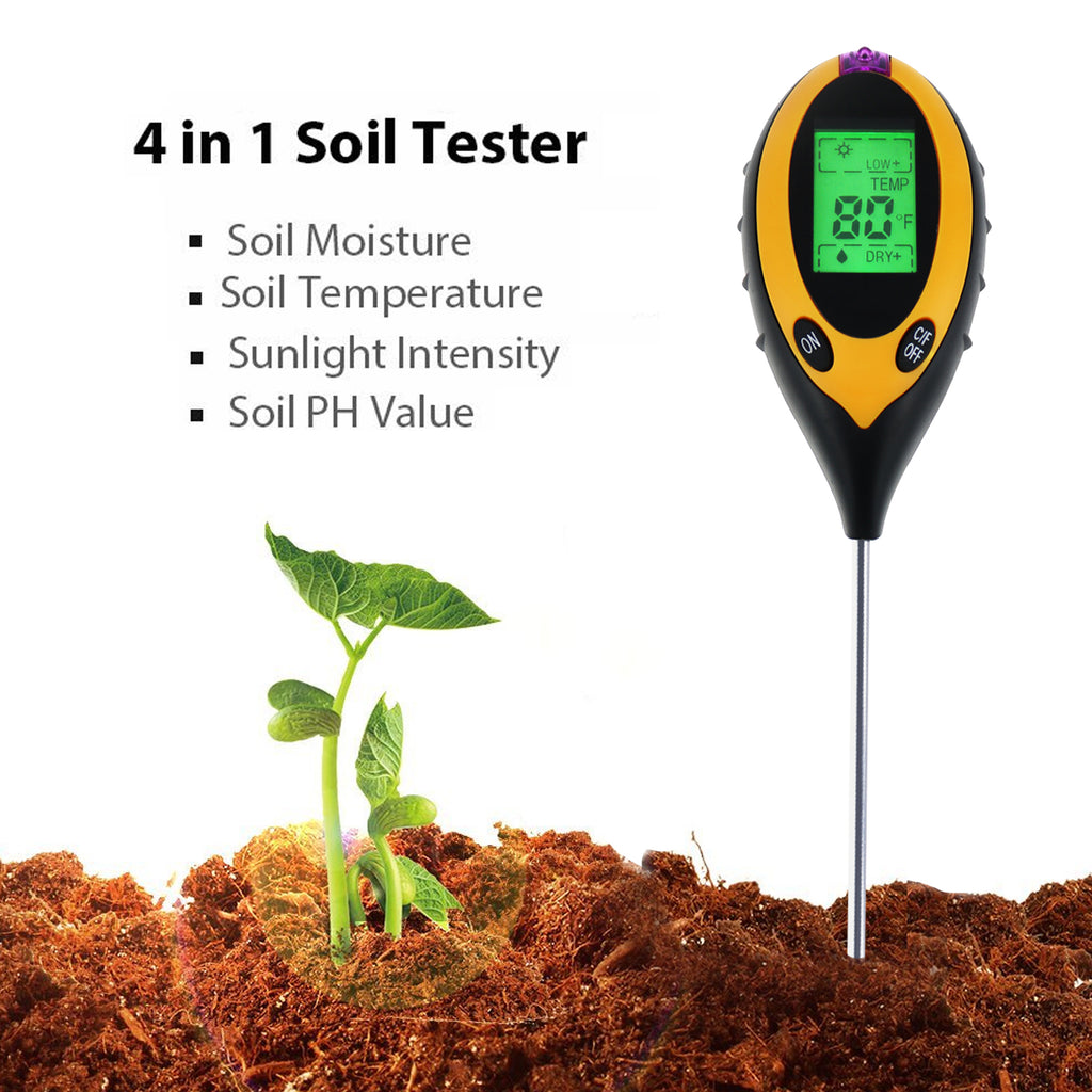 Soil Ph Meter 4-in-1 Soil Tester Moisture Digital Plant