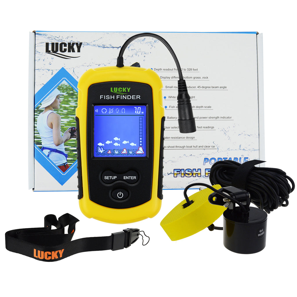 Portable Fish Finder with Dual Sonar Frequency for Ice Fishing Kayak