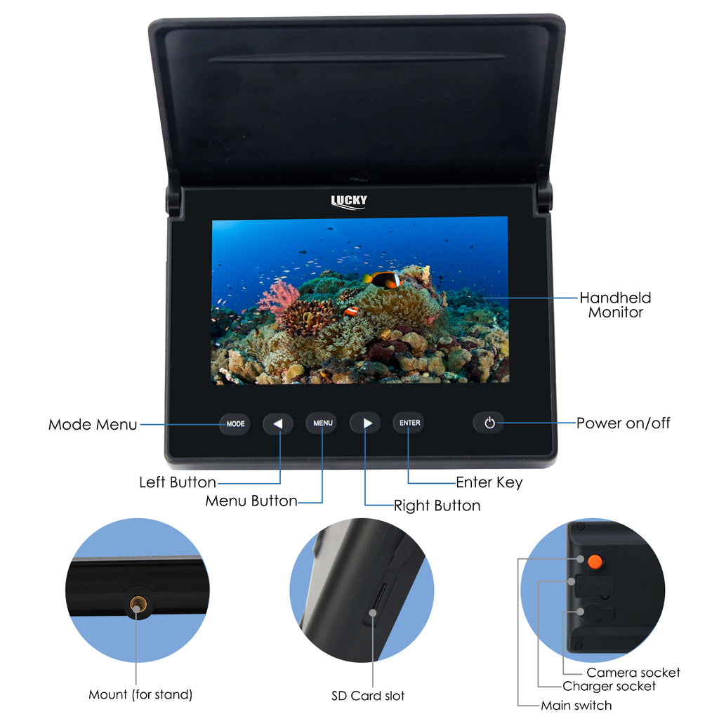 FF-180AR LUCKY Underwater Camera Fish Locator Finder 4.3 LCD Sun-Visor –  Tekcoplus Ltd.