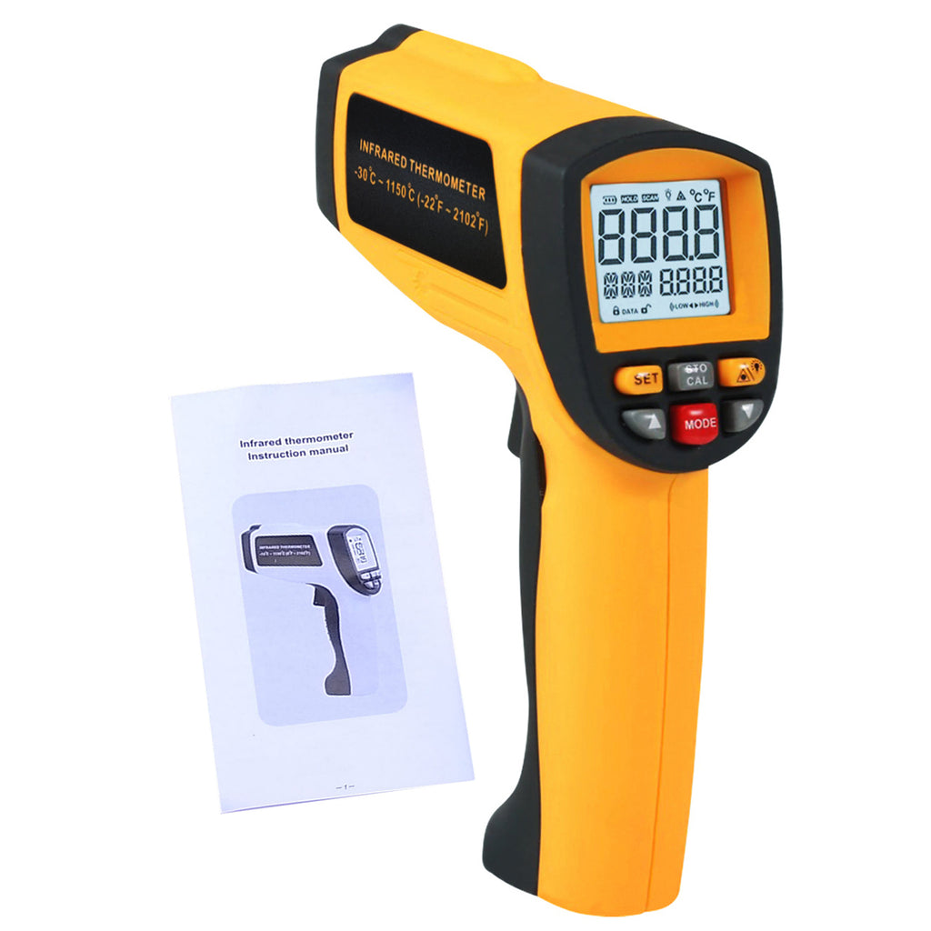 Electronic Infrared Thermometer Handheld Industrial High Precision  Measuring Oil Temperature and Water Temperature