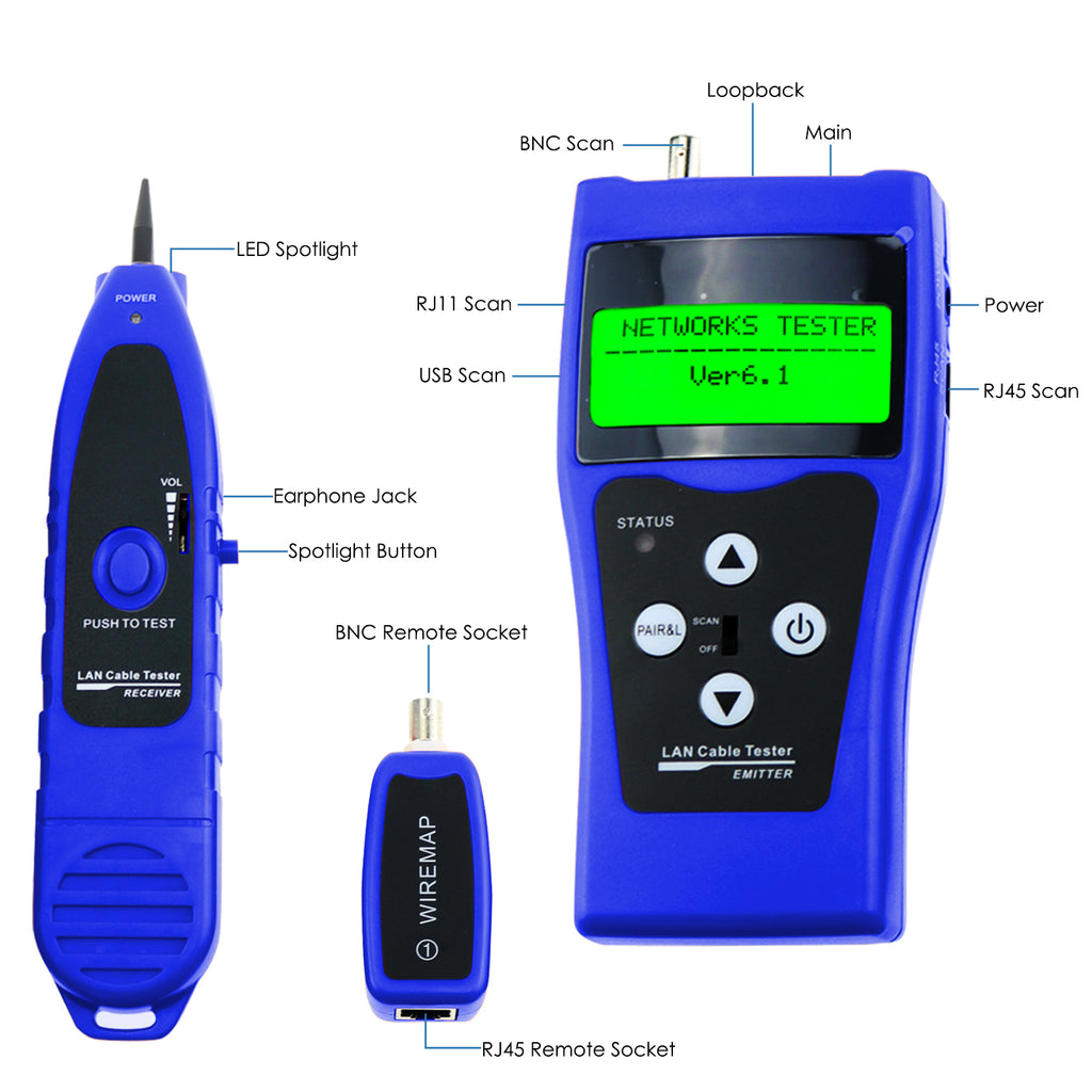 WANLUTECH CT-66 Multi Function Cable Tester User Manual