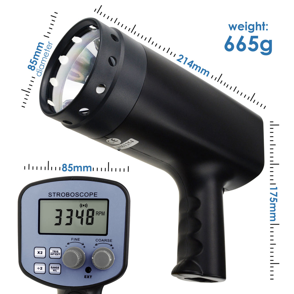 DT-2350PA Digital Handheld Stroboscope with 50-12,000 FPM 110V/220V – Gain  Express Wholesale Deals
