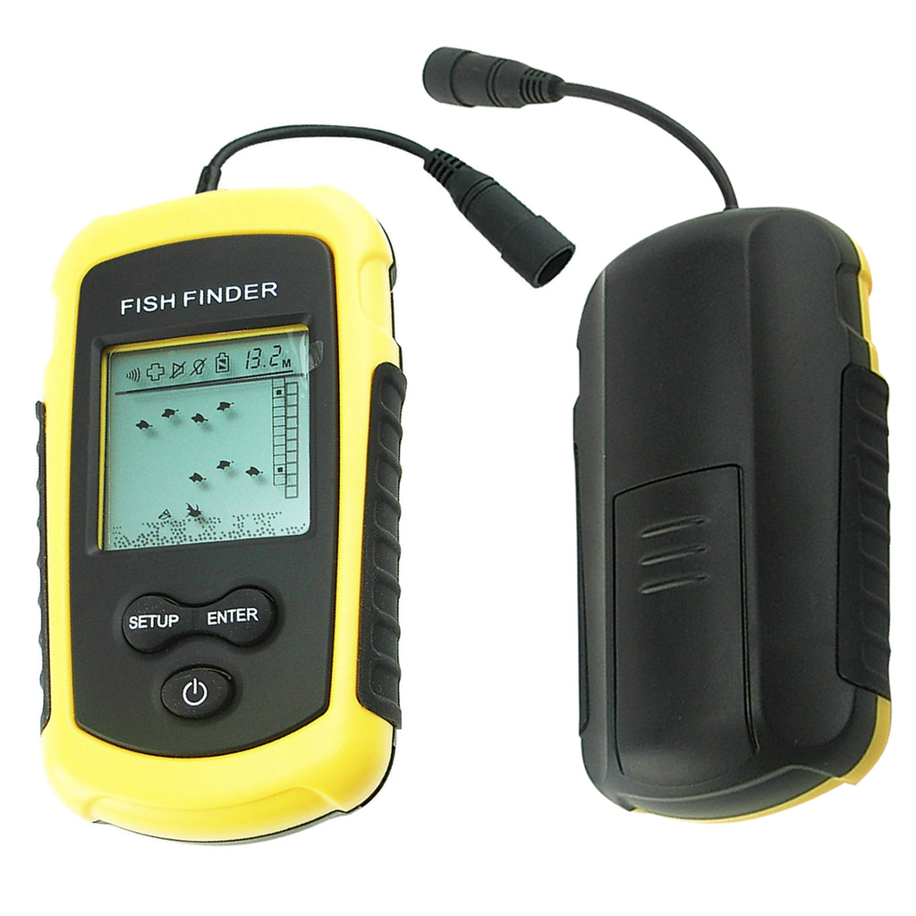 Smart BT Fish Finder with App Portable Fish Detector Depth Finder Night Fishing Finder for Kayak, Size: 1, Black