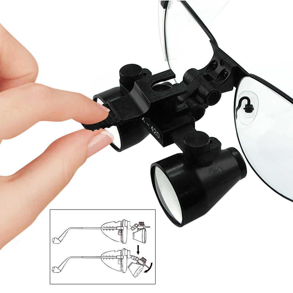 Dental Loupes, Medical Dental Surgical Binocular Loupes - Head Mount  Magnifier - 3.5X Adjustment Goggles Frame Binocular Magnifying Glasses  Loupe with