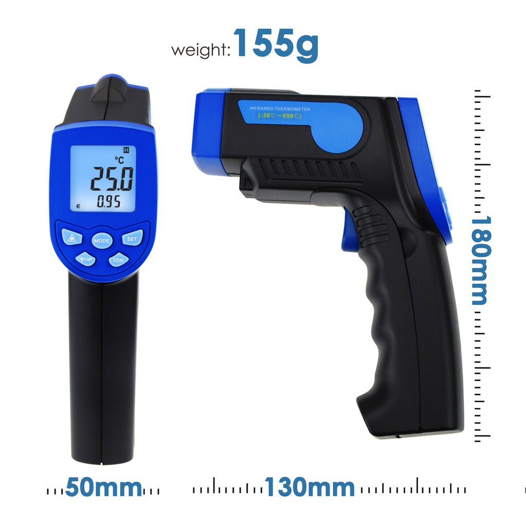 D:S=12:1 Digital Food Thermometer Laser Thermometer Gun Kitchen