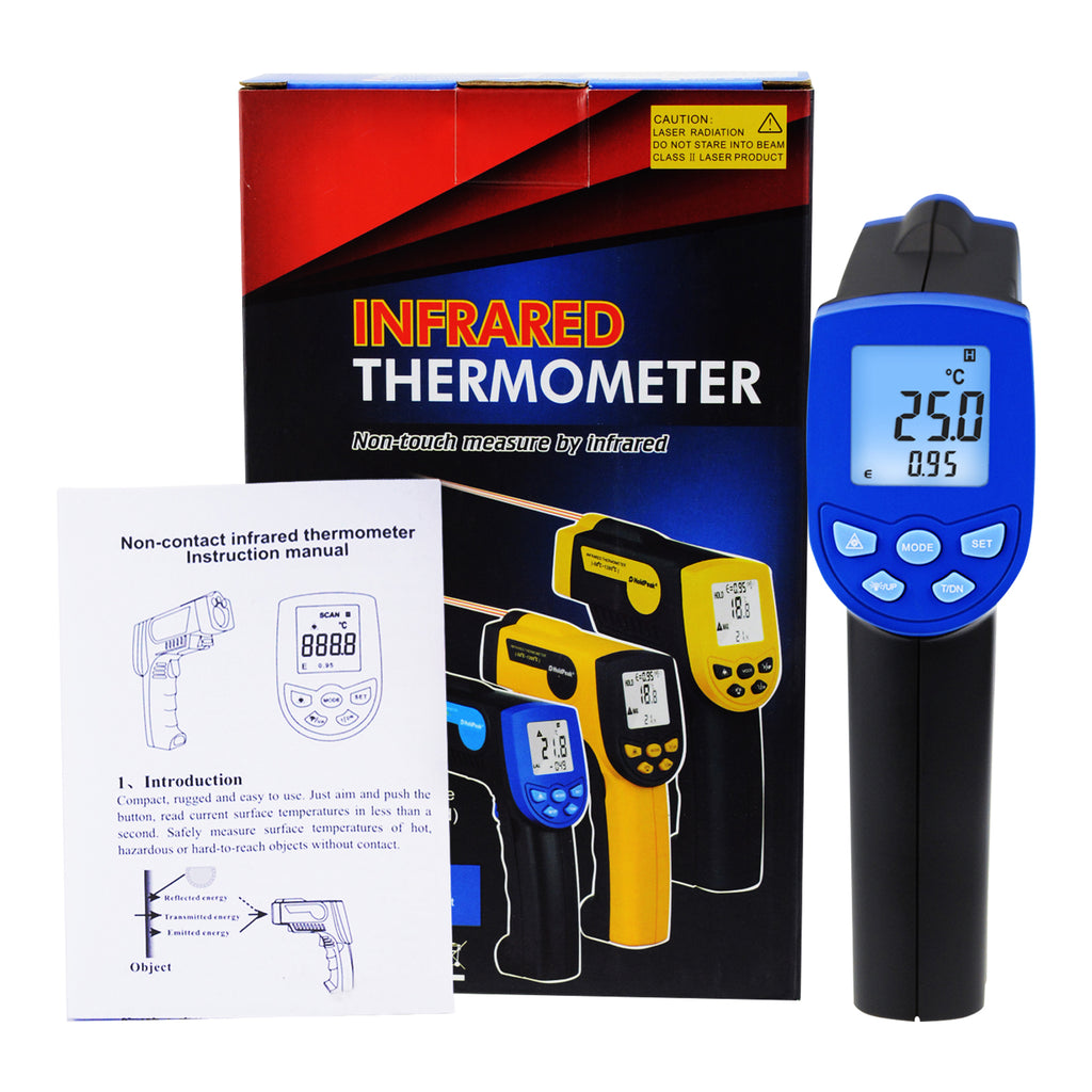 Extech IR267 Compact IR Thermometer with 12 to 1 Distance Ratio and K Type  Probe